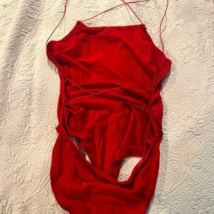 Red body suit